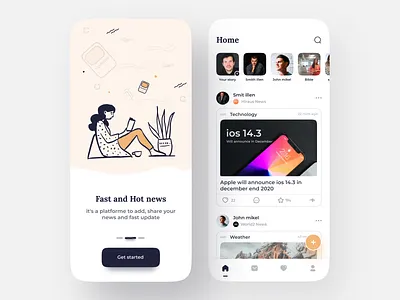 News Reporter App 3d 3d art app app design art branding clean concept deisgn design designer flat illustraion illustration ios logo news app ui uiux uiuxdesign