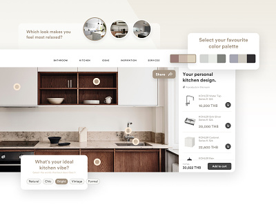 Kitchen service design design ui website