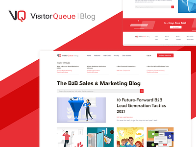 VisitorQueue Blog Website Design antonzuienko design ui ui design ux design