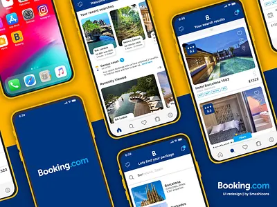 Booking.com Mobile UI Redesign app app design booking booking.com hotel ios