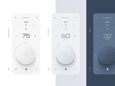 MetroPulse Metronome app clean color color scheme light minimal minimalism minimalistic mobile app ui ui design ux