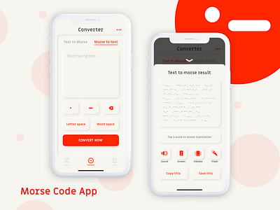 Morse Code Converter App app design mobile mobile app mobile app design mobile design mobile ui morse morse code translate translation translation service translations translator ui ui ux ui design uidesign uiux ux