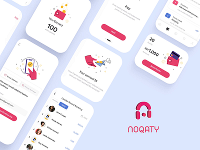 Noqaty - Cashback Mobile App 2d 2d art animation design illustration illustration design mobile mobile app mobile application mobiledesign ui uiux uiuxdesign ux uxdesign webdesign