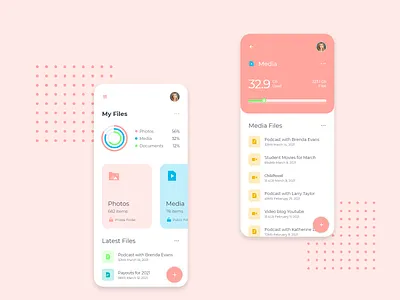 Modern File Manager App UI 2020 ui trends app application clean clean ui design file explorer file management file manager file upload mockup modern smooth ui ui ux