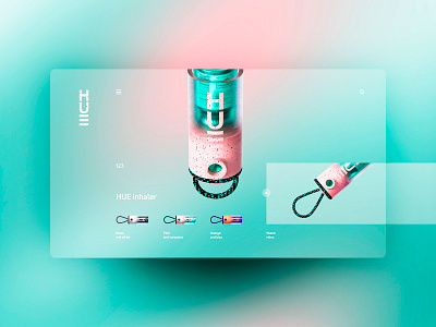 HUE inhaler design landingpage ui uidesign ux uxdesign website