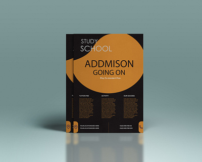 School admission flyer addmison banner branding design flyer flyer design logo poster school vector