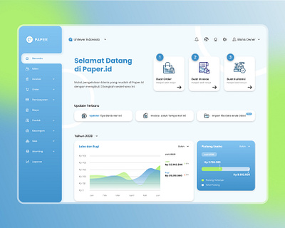 Redesign Homapage for Paper ID app daily ui design figma finance finance app invoice mobile mobile app mobile app design mobile ui profit and loss ui ux