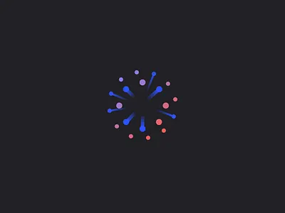 Firework abstract blue branding design explosion fireworks gradient gradient logo icon logo logo design minimal minimalistic modern modern logo purple red simple simple logo