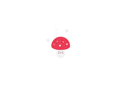 Cute Mushroom animation art brand branding design icon identity illustration illustrator minimal