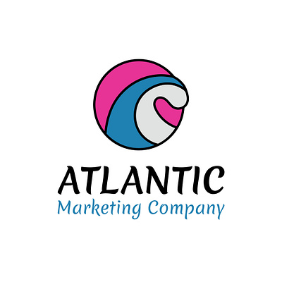 Atlantic Marketing Company Logo atlantic logo branding colorful design flat illustration logo logo concept marketing logo vector vector art wave