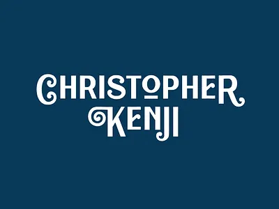 Logo for Christopher Kenji design freelance branding graphic design hand drawn hand lettering handlettering illustration lettering lettering artist logo logodesign logotype type art typedesign