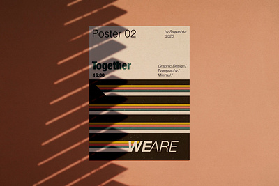 poster 'we are together' design graphicdesign illustration minimal music poster typography vector