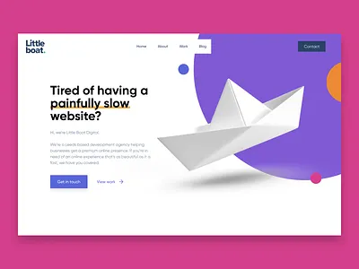 Little Boat Digital branding landing page ui