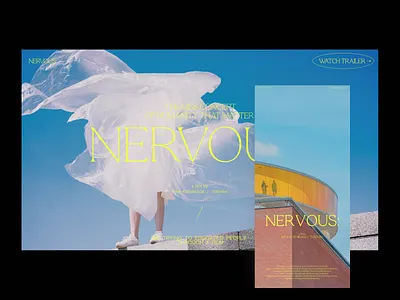 NERVOUS: — Vol 01 branding concept design film film poster graphicdesign interface layout minimal photography typogaphy ui uiux ux webdesign website