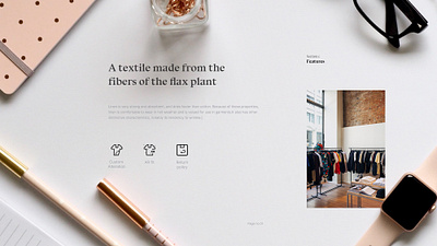 Linen Pitch deck branding business illustrator pitchdeck powerpoint presentation product page startup