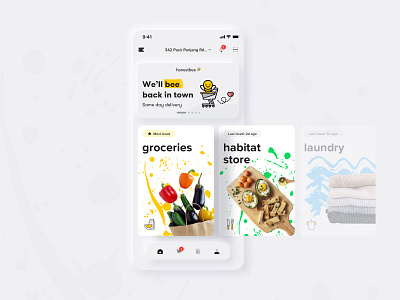 honestbee redesign concept app bee design ecommerce flat image mobile neumorphism redesign ui ux