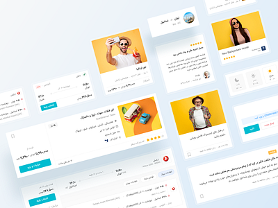 Travel UI Elements / Component booking clean component design system destination element flight tour travel ui website xd