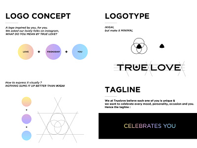 TRUELOVE cosmetics : LOGO concept branding branding design cosmetic brand logo design graphic design identity design ikigai logo logo concept logo design logo designing logo idea logotype make up brand logo venn diagram wordmark