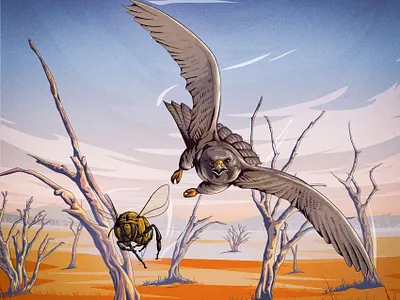 Album cover - digital illustration ai animal artwork bee branding desert design eagle flat flat art illustration landscape logo ui ux vector vector art vector illustration vectorart vectors