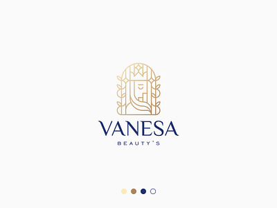 Beauty Queen Logo abstract beauty logo beauty salon logo branding clean creative gennady savinov logo design geometric gold leafs logo design minimalistic minimalistic logo modern monogram nature logo queen logo symmetric woman logo