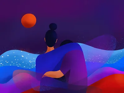 Friendship colors editorial illustration flat friends friendship illustration love lover minimal vector