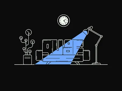 Interior design by QUBE digital illustration flat illustration illustration art illustrator interiordesign lineart vector
