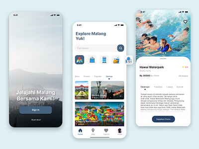 Malang Travel App android app app design covid covid 19 covid19 dailyui explore holiday staycation staysafe travel travel app traveling uiux user experience userinterface ux vacation