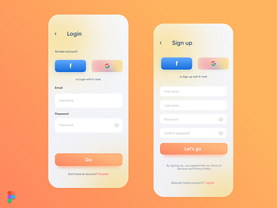 Login/Signup UI (PrintIt) branding illustration login login page login ui logo orange sign up signup page typography ui