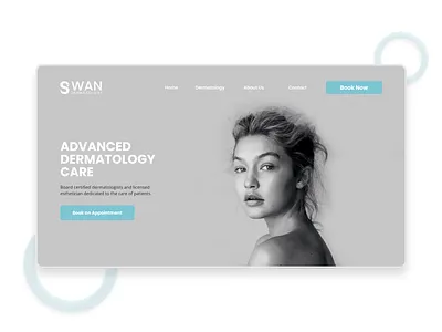 Swan Dermatology Clean Web Design beauty cosmetics dermatology design ecommerce landing page minimal minimalist shopify ui ux web