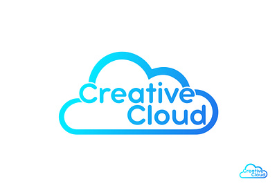 Creative Cloud logo cloud logo flat logo logo design logo design branding minimal logo minimalist