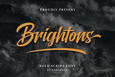 Brightons digitalart font handwrittenfont scriptfont typography