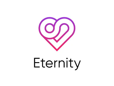 Eternity logo brand brand design brand identity branding dating dating app datingapp design eternity logo