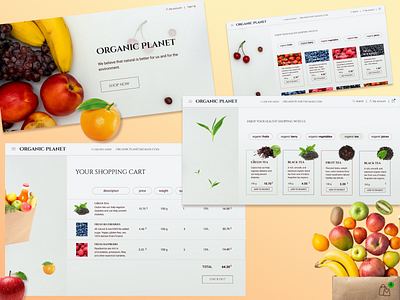 Dribbble Shot HD 1 commerce eco ecommerce food organic ux ui