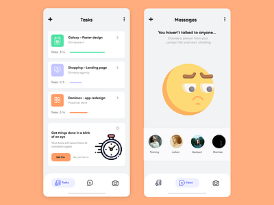 Task app - mobile ui app art design illustration typography ui ux web webdesign webdevelopment