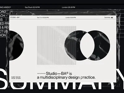 Studio—BA® Launch 3d branding design motion motion design motion graphic portfolio ui ux web web design web designer website