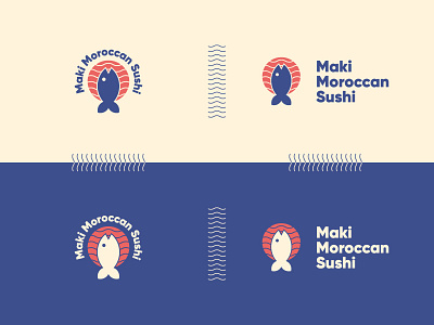 Maki Moroccan Sushi brand branding dailylogochallange fish logo fishing icon identity design illustration logo logocore logodesign moroccan restaurant playfull purple logo restaurant branding restaurant logo stamp design sushi bar sushi logo sushi roll