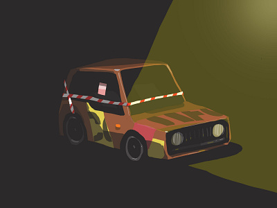 Abandoned Car illustration