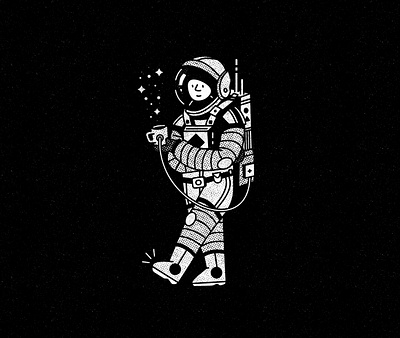 Life Support astronaut astronauts character character design coffee design distressed geometric halftone illustration illustrator life support simple space vector