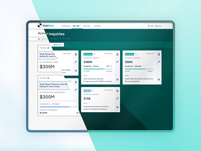 CapRaise - Fintech Marketplace app fintech resposive ui ux