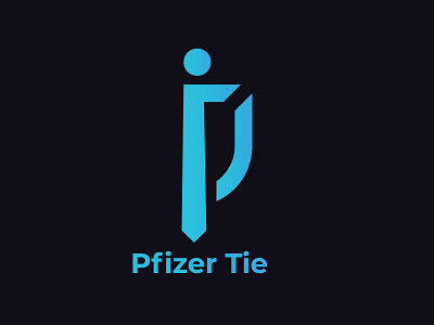 Pfizer Tie cloth logo design logo logo design minimal p letter p letter logo tie logo