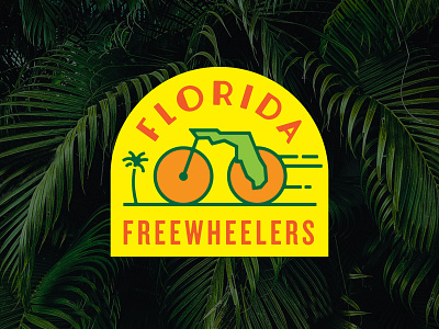 Florida Freewheelers Cycling Club badge florida logo tropical