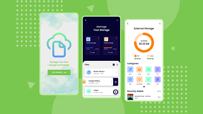 File Manager App UI app design application ui clean ui creative design design file manager files illustration managment media minimal mobile app storage storage app ui uidesign uiuxdesign ux uxdesign vector