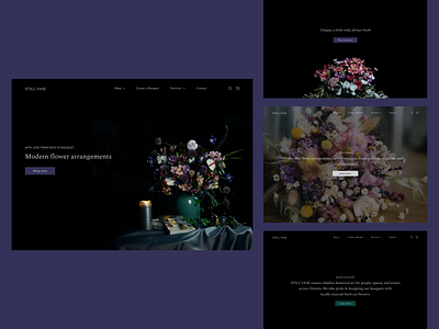 Still Vase - Upscale Floristry Studio - UI Concept bouquet figma florals floristry flowers flowershop landing page ui ui design uidesign web design