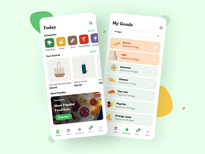 Sustainable Consumption E-System - Uniter app design app ui app uiux food app light interface minimal clean design mobile platform design product design shopping app ui ux vegan zerowaste