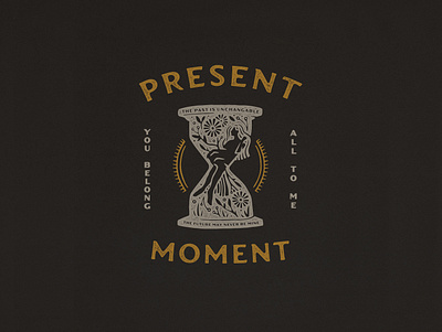 Present Moment branding color design flowers future hourglass illustration illustration art illustrator moment present presentmoment sun texture time typography vector woman