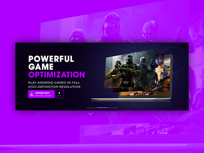 shot 9 android banner design game gaming illustraion ui ux design ui games vector web banner web design website