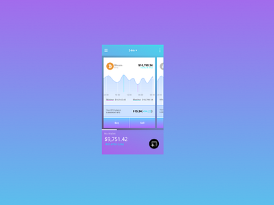 Gradient Experiment app design minimal ui ux