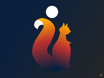 Squirrel illustration animal dark design digital illustration figma flat gradient gradient design gradient logo graphic design illustration logo logo design minimal minimalist design red squirrel vector vector illustration web