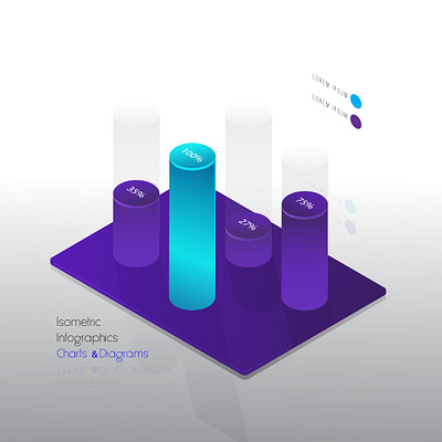 Isometric Infographic Graph chart graph graphic illustration infographic design infographics isometric design isometric illustration