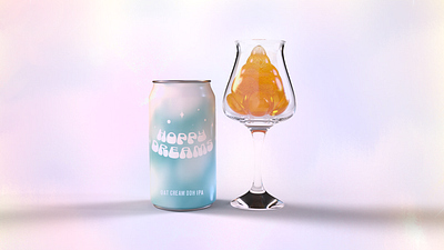 Hoppy Dreams Beer Co. 3d beer beer branding beer label beercan branding dimension ohnotype